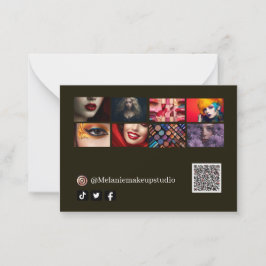 Bedrijfs moderne Make-upstudio &QR code Notitiekaartje