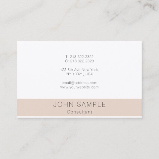 Bedrijfs Monogram Moderne Sjabloon Professioneel Visitekaartje (Achterkant)