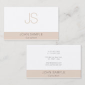 Bedrijfs Monogram Moderne Sjabloon Professioneel Visitekaartje (Voorkant / Achterkant)