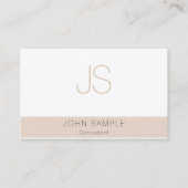 Bedrijfs Monogram Moderne Sjabloon Professioneel Visitekaartje (Voorkant)