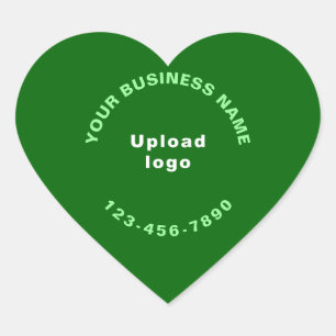 Bedrijfs Naam, Logo en Aantal van de Telefoon op G Hart Sticker