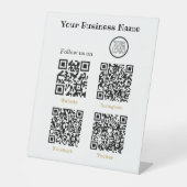 Bedrijfs Netwerk Gepersonaliseerde QR Code Reclamebord Met Voetstuk (Voorkant)