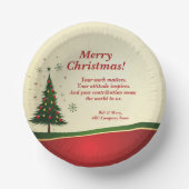 Bedrijfs- of groepsnaam Bericht Kerstfeest Papieren Kommen (Voorkant)