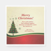 Bedrijfs- of groepsnaam Bericht Kerstfeest Servet (Voorkant)