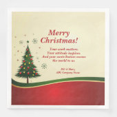 Bedrijfs- of groepsnaam Bericht Kerstfeest Servet (Voorkant)