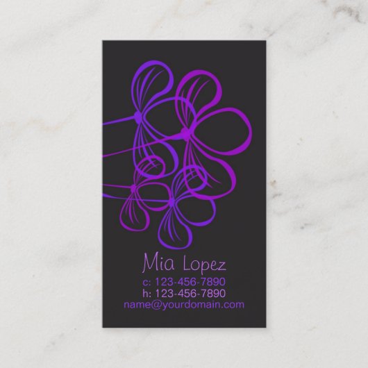 Bedrijfs- of mammikaart contactkaartje (Voorkant)