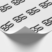 Bedrijfs- of zakelijk logo op wit cadeaupapier (Hoek)