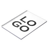 Bedrijfs- of zakelijk logo op wit notitieboek (Linkerzijde)
