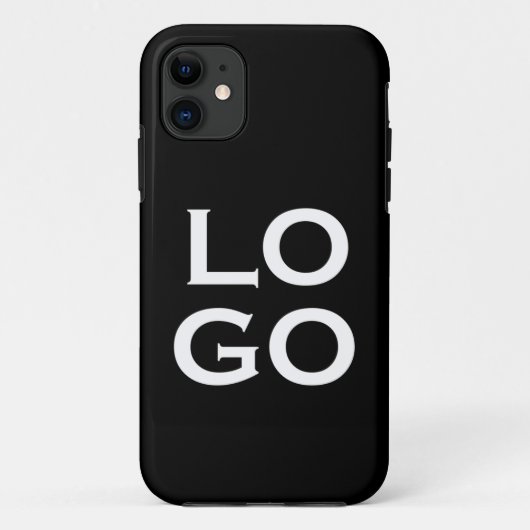 Bedrijfs- of zakelijk logo op zwart Case-Mate iPhone case (Achterkant)