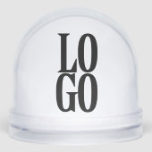 Bedrijfs- of zakelijke aangepaste logo op wit sneeuwbol (Voorkant)