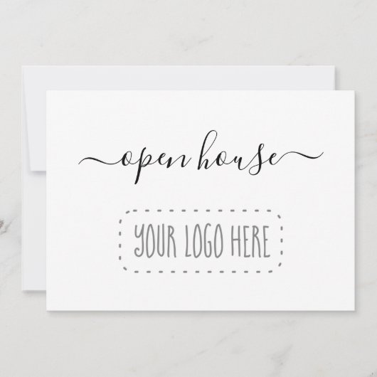 Bedrijfs Open Huis Uitnodiging - voeg Logo toe (Voorkant)