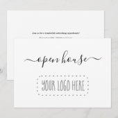 Bedrijfs Open Huis Uitnodiging - voeg Logo toe (Voorkant / Achterkant)