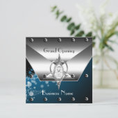 Bedrijfs Openende Uitnodiging Zilveren Diamanten (Staand voorkant)