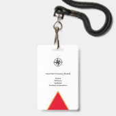 BEDRIJFS PERS MEDIA I.D. EVENEMENTENPAS BADGE (Achterkant met lanyard)