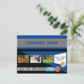 Bedrijfs Postkaart voor Eigen zorg en Sneeuwverwij (Staand voorkant)