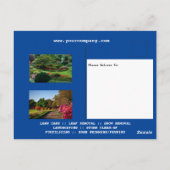 Bedrijfs Postkaart voor Eigen zorg en Sneeuwverwij (Achterkant)