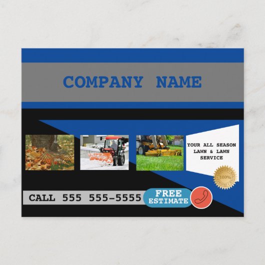 Bedrijfs Postkaart voor Eigen zorg en Sneeuwverwij (Voorkant)