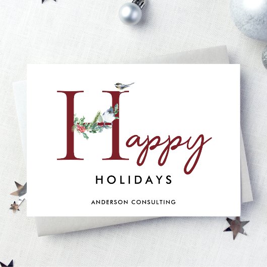 Bedrijfs Prettige feestdagen Gematigd Eenvoudige Feestdagenkaart