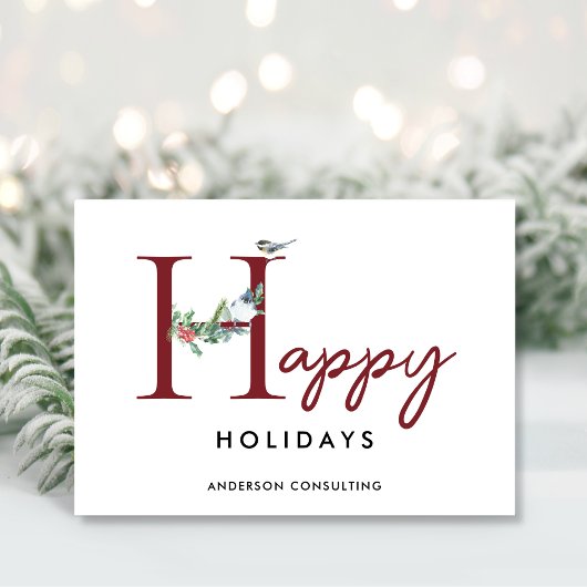 Bedrijfs Prettige feestdagen Gematigd Eenvoudige Feestdagenkaart