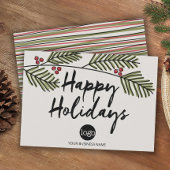 Bedrijfs Prettige feestdagen Rustic de Tak van de  Feestdagenkaart