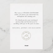 Bedrijfs Prettige feestdagen Waterverf Wreate Gold (Achterkant)