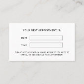 Bedrijfs Professioneel Bedrijf voegt Logo toe Afsprakenkaartje (Achterkant)