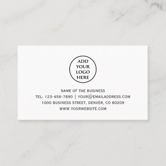 Bedrijfs Professioneel Bedrijf voegt Logo toe Afsprakenkaartje (Voorkant)