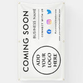 Bedrijfs Professionele Bedrijfsnaam Binnenkort ver Spandoek (Verticaal)
