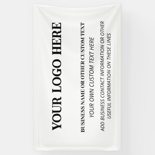 Bedrijfs Professionele Logo Adverteren Spandoek (Verticaal)