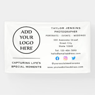 Bedrijfs Professionele Logo Sociale Media Spandoek