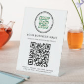 Bedrijfs QR Code en Logo Reclamebord Met Voetstuk (Insitu)