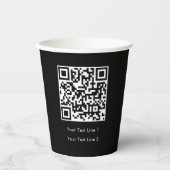 Bedrijfs QR Code Moderne Professionele Eenvoudige  Papieren Bekers (Voorkant)