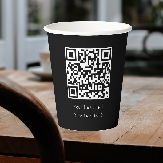 Bedrijfs QR Code Moderne Professionele Eenvoudige  Papieren Bekers