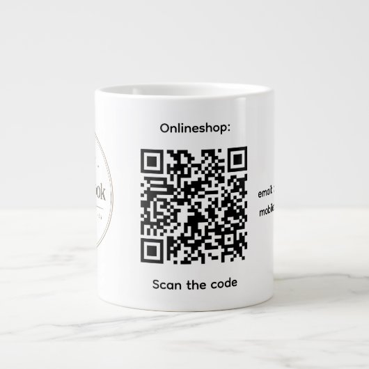 bedrijfs qr code speciale mok  (Voorkant)