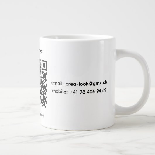 bedrijfs qr code speciale mok  (Rechts)