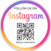 Bedrijfs-QR-code van Instagram Sticker (Voorkant)