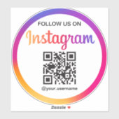 Bedrijfs-QR-code van Instagram Sticker (Vel)