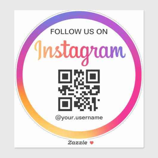 Bedrijfs-QR-code van Instagram Sticker (Vel)