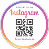 Bedrijfs-QR-code van Instagram Sticker (Voorkant)