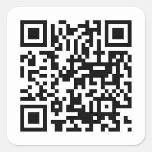 Bedrijfs QR-code Vierkante Sticker