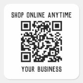 Bedrijfs QR de Stickers van de Code - schop overal (Voorkant)
