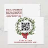 Bedrijfs QR Vakantie Briefkaart (Voorkant / Achterkant)