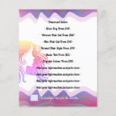 Bedrijfs Rainbow Waves Flyer met Logo (Achterkant)