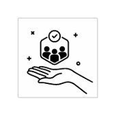 Bedrijfs relatie zorg rubberstempel (Afrduk)