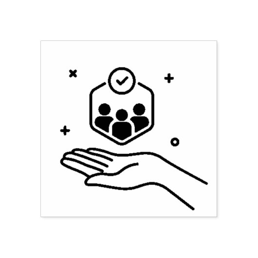 Bedrijfs relatie zorg rubberstempel (Afrduk)