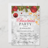 Bedrijfs Silver Kerstfeestdag Kaart (Voorkant)