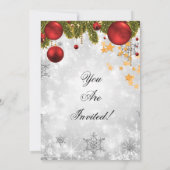 Bedrijfs Silver Kerstfeestdag Kaart (Achterkant)