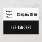 Bedrijfs Sjabloon QR Code en Uw Logo hier Briefkaart (Voorkant)