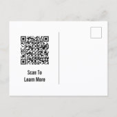 Bedrijfs Sjabloon QR Code en Uw Logo hier Briefkaart (Achterkant)