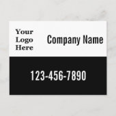 Bedrijfs Sjabloon QR Code en Uw Logo hier Briefkaart (Voorkant)